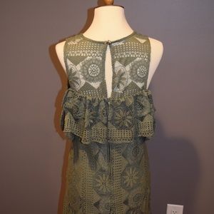 Francesca's Collections Dresses - Green Cold Shoulder Short Dress Francesca's Collections Dresses - Green Cold Shoulder Short Dress
